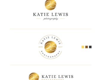 Gold Circle Logo, Photography Logo Kit, Mini Branding Kit, Makeup Artist Logo, Classic logo, Elegant Logo, Gold Logo Design, Logo Monogram