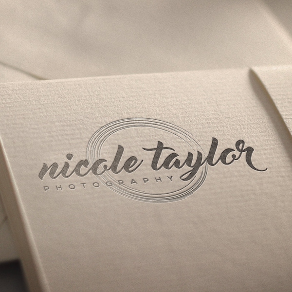 Kalligraphie Logo Design Vorlage, Vintage Schriftart (Instant Download)