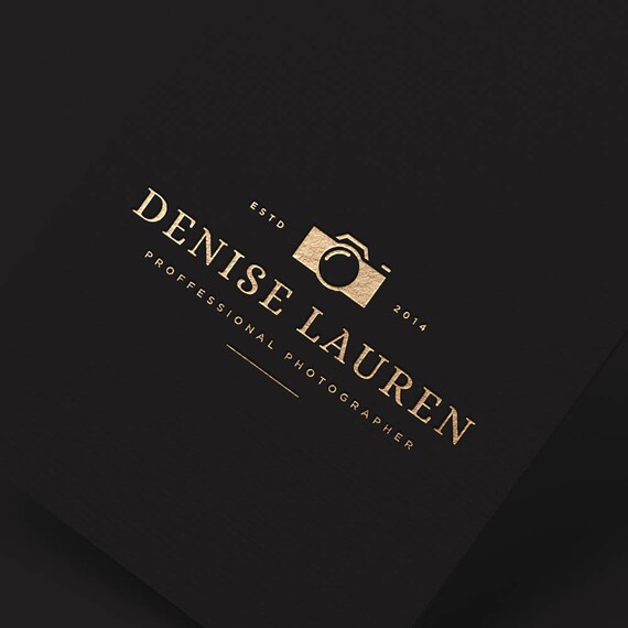 Photo Logo Design, Gold Blog Logo, Branding Set, Custom Photo, Photography Logo, Photo Watermark, Logo Branding Kit, Brand Logo, Modern Logo