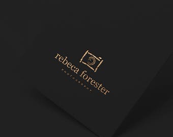 Gold Photography Logo Design Template (Instant Download)