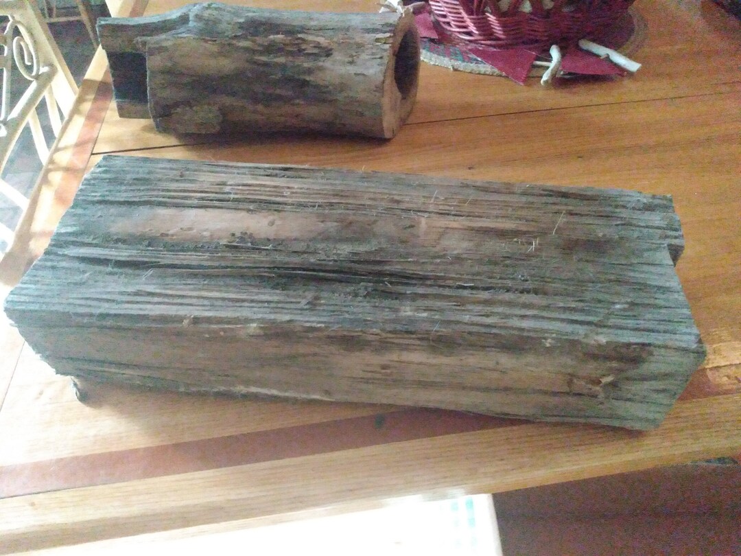 Aged Weathered Heavier Wood Block Small Beam Barnwood Style Etsy