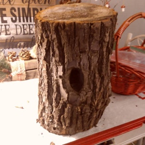 14" Heavy Sassafras Wood Stump Log Rustic Decor Garden Accent Fairy Garden Dog Pee Post