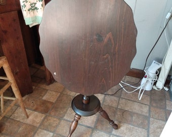 Vintage Tilt Top Fold Flip Down Side End Accent Table Great for Tiny House
