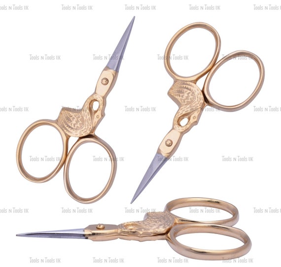 3 Swan Shape Eye Brow Cuticle Nail Small Embroidery Fancy Scissors