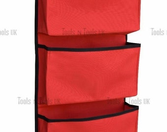 Red Colour New 4 Tier Door Hanging Hook Organizer Storage Pockets Wardrobe