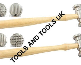 Texturing Metal Hammers Set 2 Pz 4 Patterns Texture Martello Gioielli Strumenti artigianali