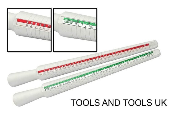 High Quality Metal Ring Sizer Stick Mendral in Dull Finish UK Sizes Male  Female 