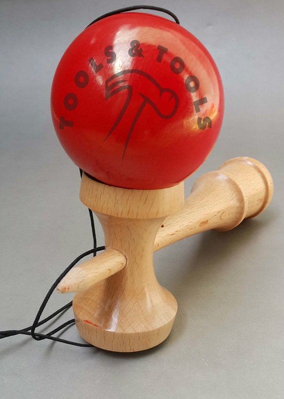 Quality Red Wooden Kendama Beech Wood Competition Spec EKA Certified Wood Toy 