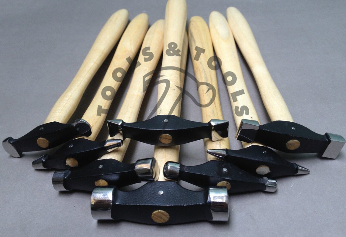 Set of 8 Piece Texturing Hammer Jewelers Forming Silversmith Etsy