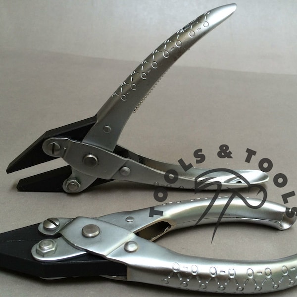 2 Piece Set Parallel Action 140mm  and  125mm Smooth Flat Nose Pliers Jewelry Crafts