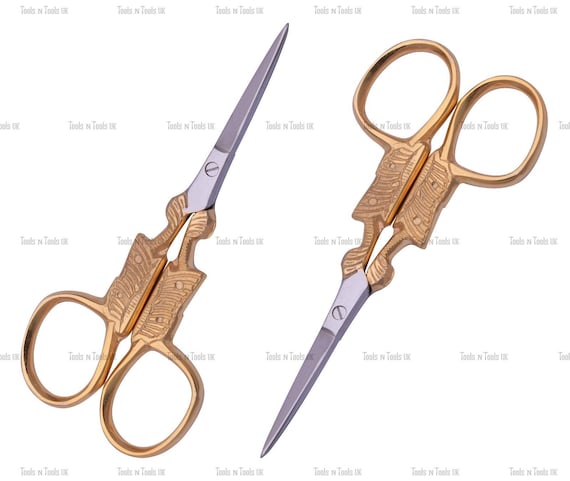 3.5 Multi Purpose Butterfly Shape Small Embroidery Fancy Scissors Gold  Plated