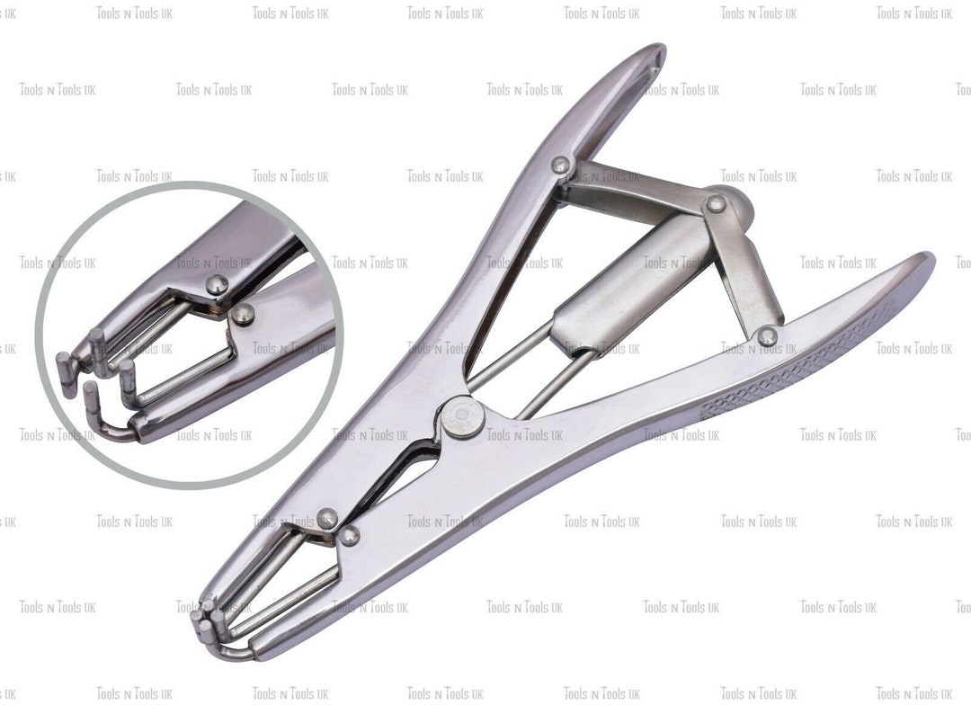 Elastrator Castrating Pliers Rubber Ring Applicator Pewter Steel