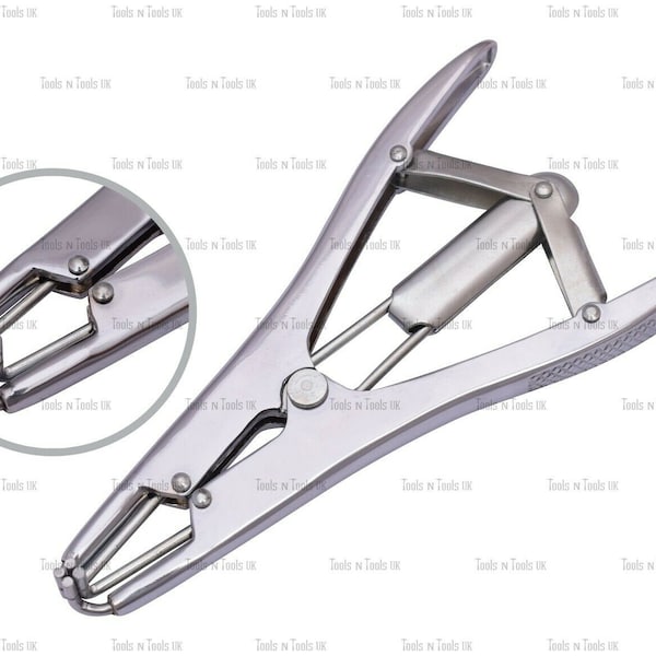 Elastrator Castrating Pliers Rubber Ring Applicator Pewter Steel Veterinary Ce