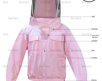 Pinke Baumwoll-Imkerjacken Heavy Duty Unisex Bienenzüchter mehrere Größen