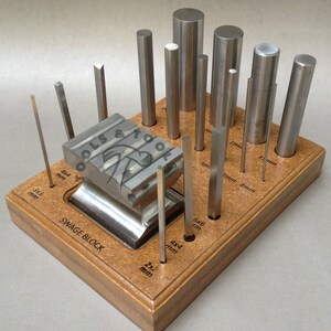 Swage Block With 16 Punch Set made of Steel Dapping Forming Shaping Craft Tools image 4