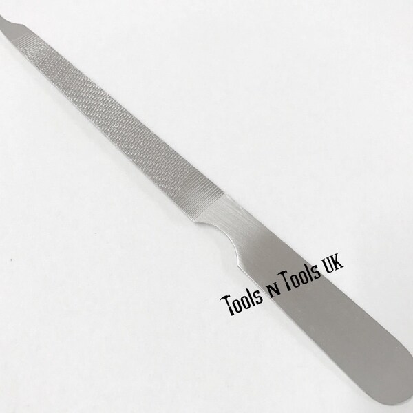 New Stainless Steel Double Sided Nail Files Manicure Pedicure Extra Long 11 Cm