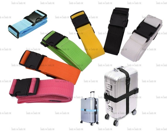 Strong Adjustable Extra Safety Travel Suitcase Luggage Baggage Straps Tie  Belt 