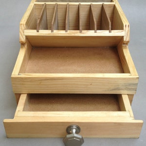 wooden pliers rack with storage drawers bench tool organizer wood compartments
