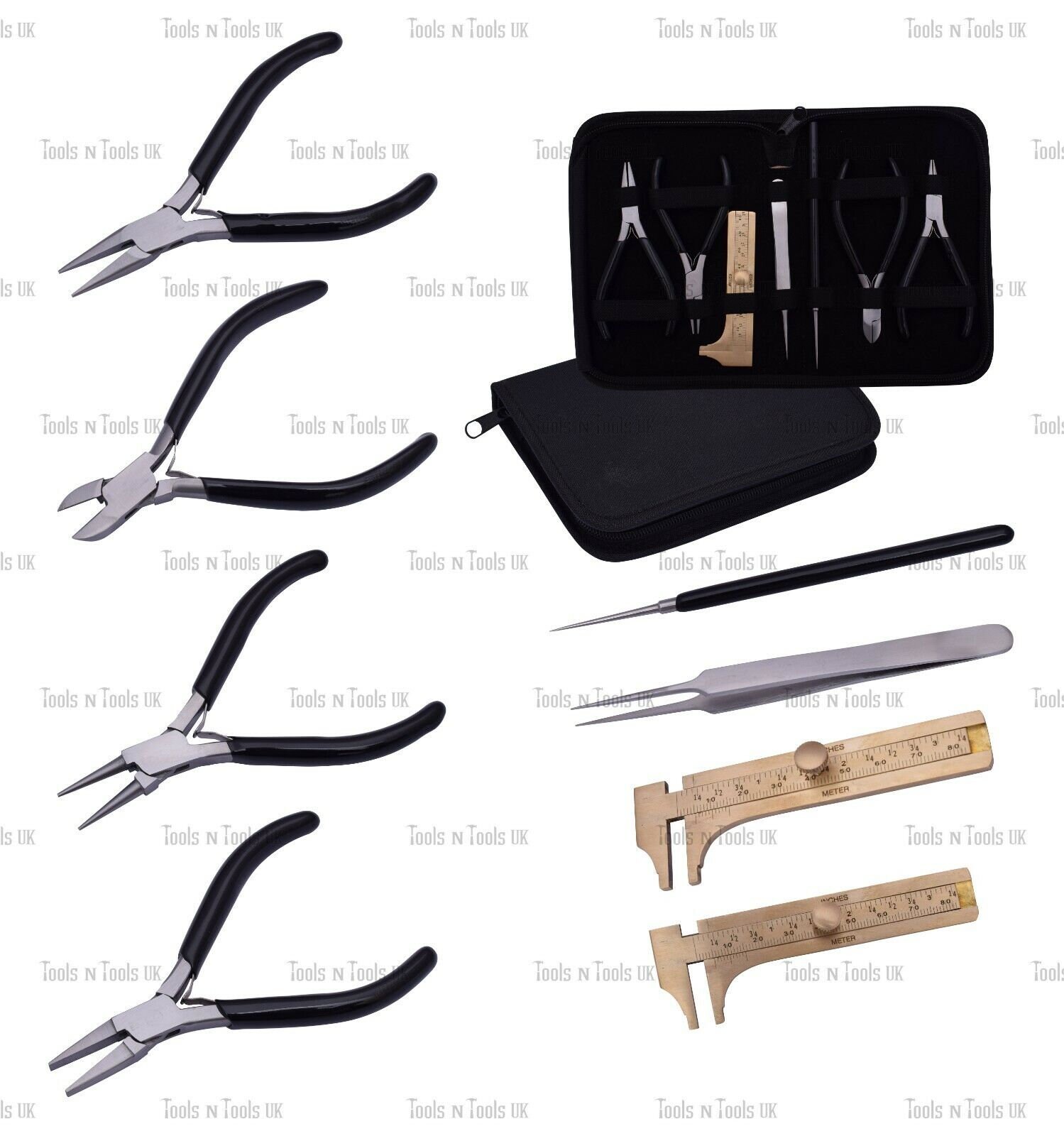6 Piece Jewelry Tool Kit, Jewelry Pliers, Pliers and Vernier Calliper  Measuring Tool, Basic Tools For Crafts & Jewelry Making, Beading Kit