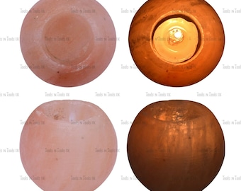 1 X Apple Shape Himalayan Rock Salt Crystal Candle Tea Light Holder 1- 1.5 Kg