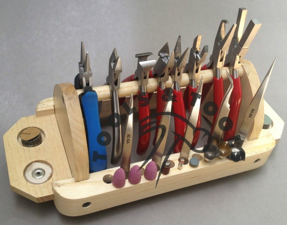 Wood Pliers Rack Stand Deluxe Jewelry Work Bench Tools Storage Pliers  Organizer 