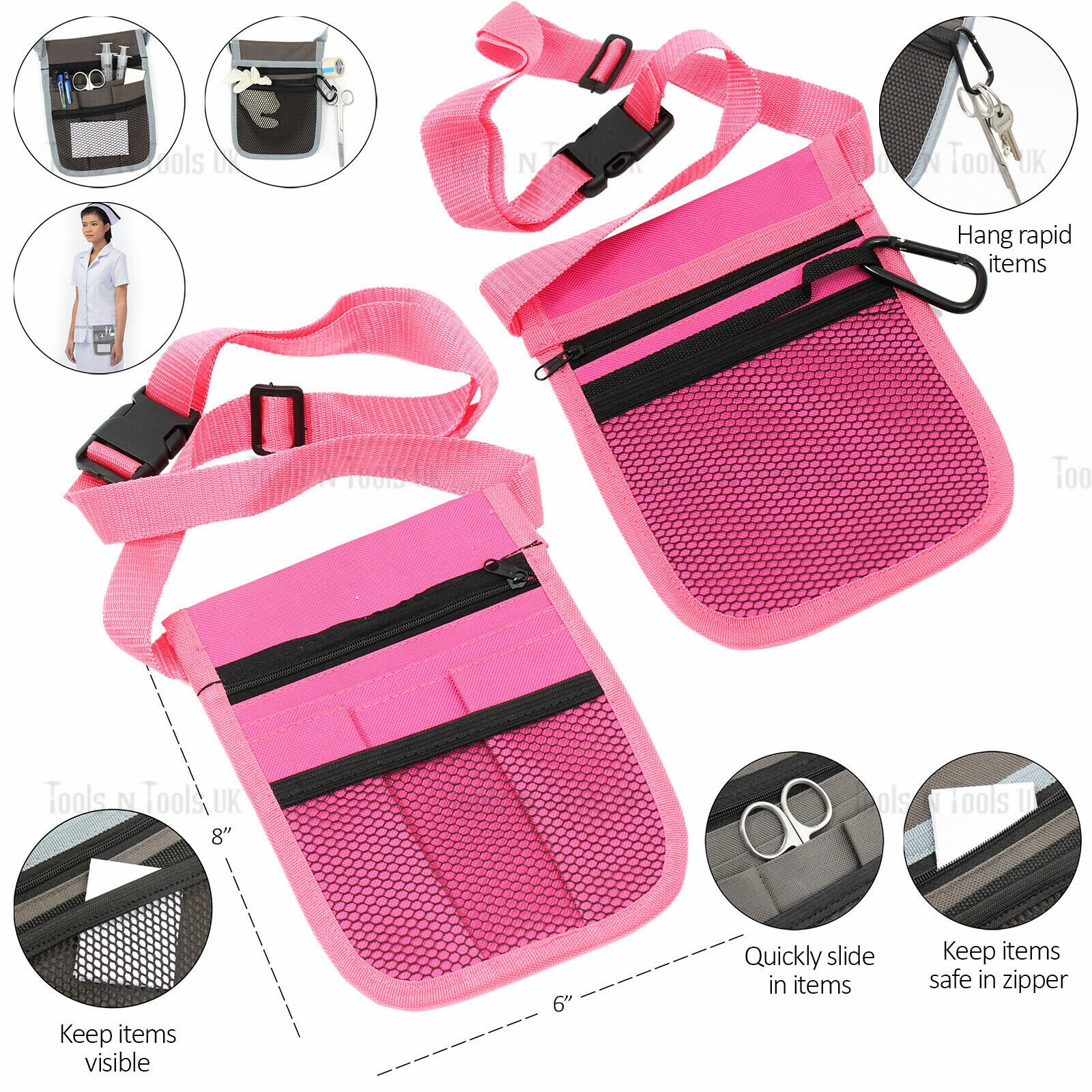 Nurses Pouch Waist Bag Extra Pocket Kind Care Quick Pick Bag