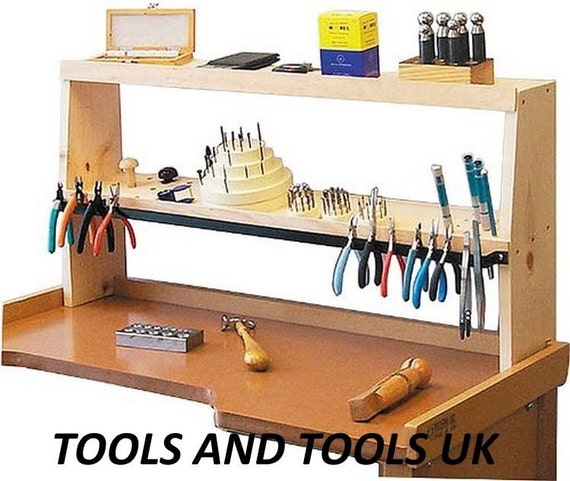 Jewelers Bench Shelf Wood Stand Workstation Organizer 