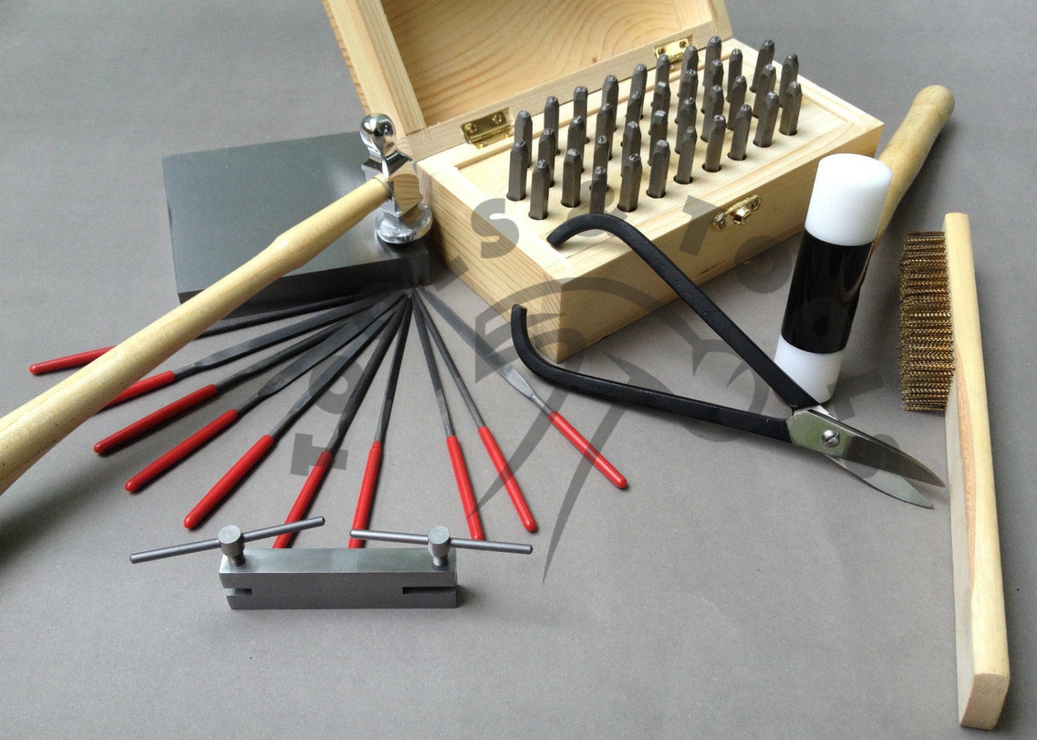 Metal Stamping Tool Kit Alphanumeric Stamps File Set Shear Etsy