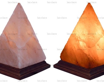 Pyramid Electric Himalayan Rough Salt Table Lamp Crystal Rock Natural Ioniser