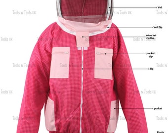 Pink Adult Xx- Large Jacket Three Layers Mesh Beekeeping Bee Ventilated Cool Air