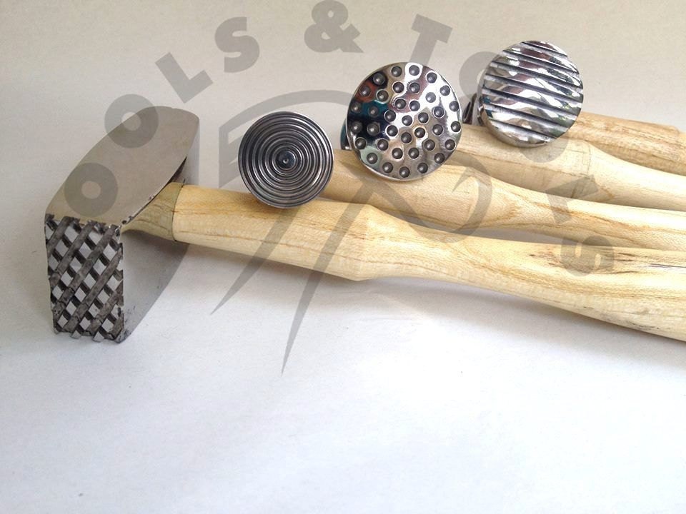 Texturing Metal Hammers Set 4 Pcs 8 Patterns Texture Hammer Etsy