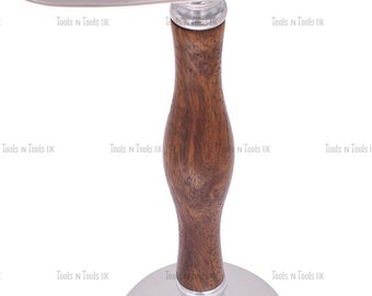 Universal Dark Wood Steel Safety Razor Stand Holder Shaving Brush Stand Bracket