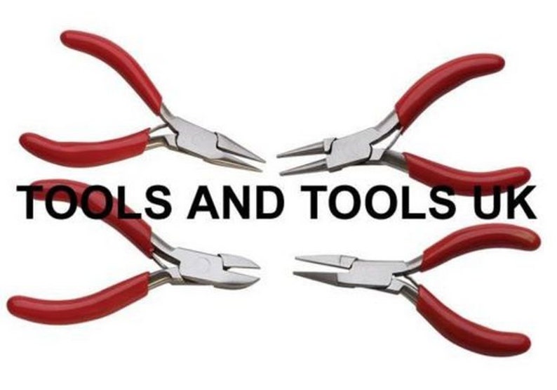 4 Pcs Mixed Jaws Pliers Cutters Tool Set Kit With Spring Jewelry Wire Mini 3/'/'