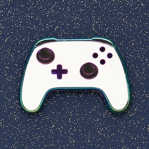White Game Controller Mini Pin