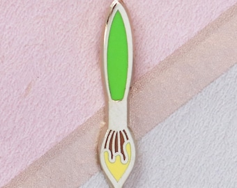 Green Paintbrush Mini Pin