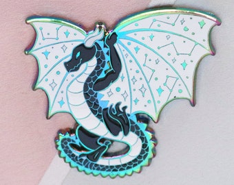 Rainbow Celestial Wyvern Dragon Enamel Pin