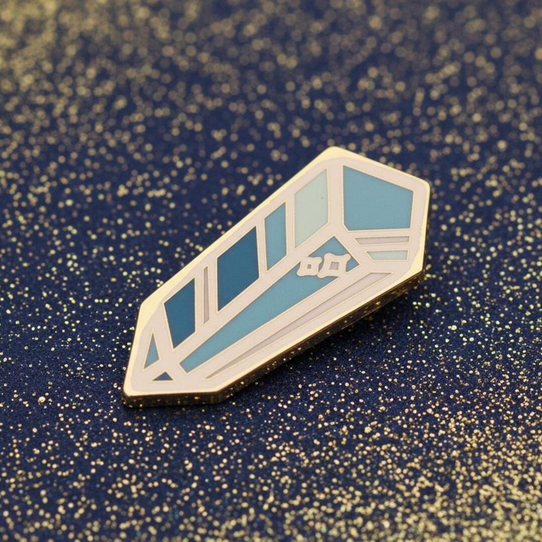 Bluechart Pin Blue Crystal Mini Pin - Etsy