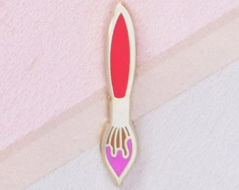 Red Paintbrush Mini Pin