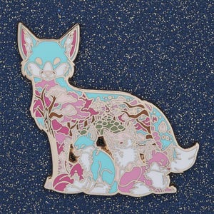 Spring Fox Enamel Pin