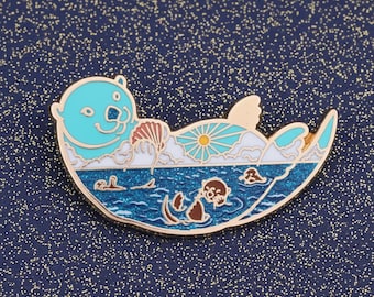 Sea Otter Enamel Pin