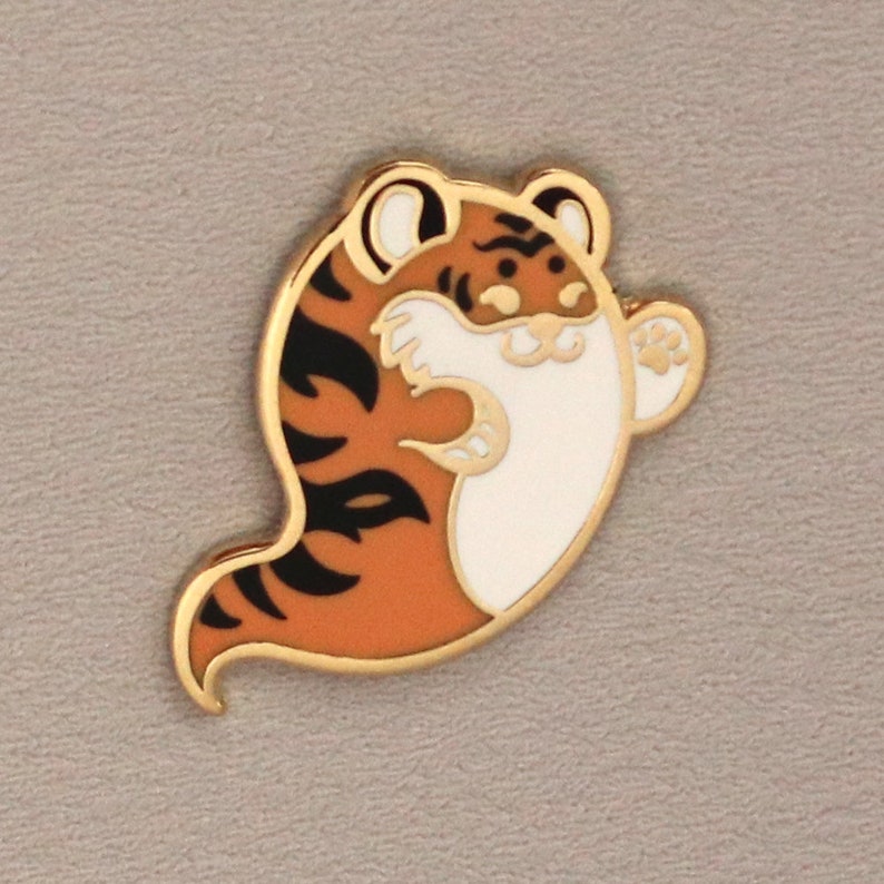 Tiger Ghost Mini Hard Enamel Pin