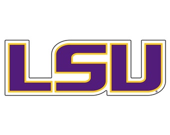 LSU Tigers 4" Premium Vinyl Die Cut Decal for Phone, YETI, RTIC, Ozark Insulated Tumbler Cups