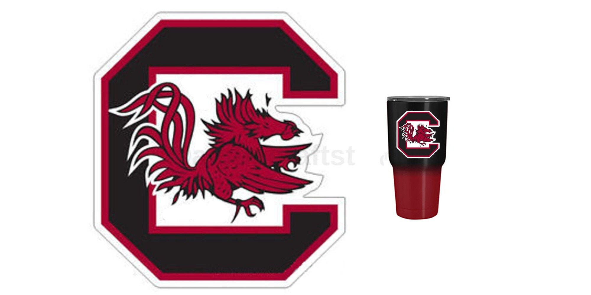 South Carolina Gamecocks 3' Premium Vinyl Decal for Etsy