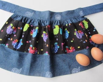 Colorful Denim Easter Apron