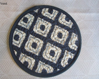 Blue Ikat Trivet