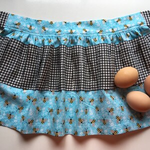 Child&#39;s Blue Honey Bee Egg Apron