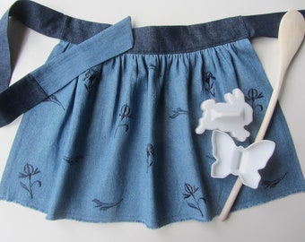 Child's 2-Tone Denim Half Apron