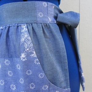 Denim Half-Apron with Pockets