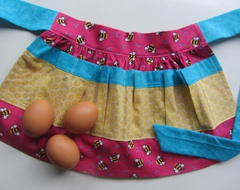 Child's Colorful Egg Collecting Apron