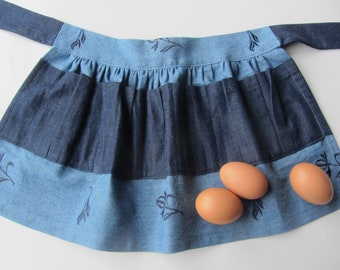 Child's 2-Tone Denim Egg Apron